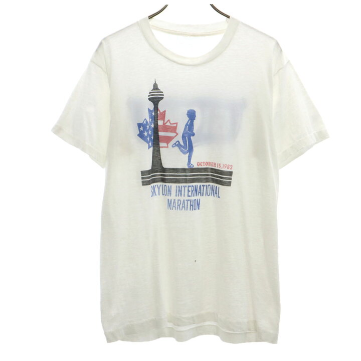 楽天市場】古着 80s ヴィンテージ マラソン 半袖 Tシャツ ホワイト 