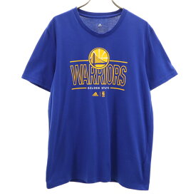 古着 adidas アディダス NBA 半袖 Tシャツ L ブルー メンズ 【中古】