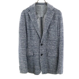 古着 Casely Hayford ケイスリーヘイフォード 日本製 パイル地 テーラードジャケット 36 ネイビー アンコン メンズ 【中古】