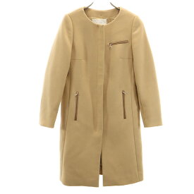 古着 PRADA プラダ イタリア製 オールド ウールコート 38 ベージュ レディース 【中古】