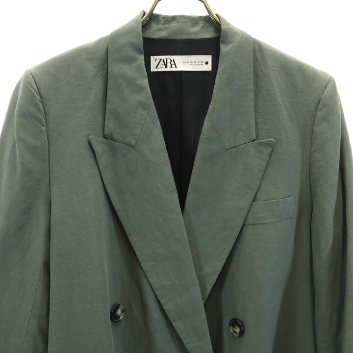 楽天市場】古着 ZARA ザラ リネンブレンド テーラードジャケット M 
