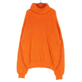 古着 BEAMS ビームス 長袖 タートルネック ニット S オレンジ メンズ 【中古】