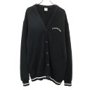 古着 ZARA ザラ 長袖 スウェット Vネック カーディガン XL ブラック メンズ 【中古】