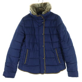 古着 OLD NAVY オールドネイビー 長袖 フェイクファー 中綿ジャケット M ネイビー レディース 【中古】