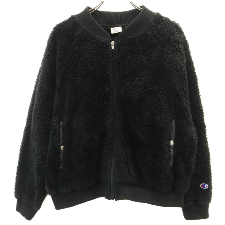 楽天市場】古着 Champion チャンピオン フリースジャケット M ブラック 