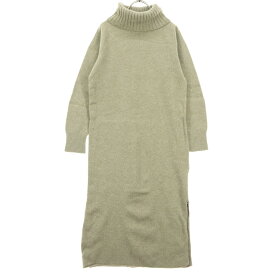 古着 Spick and Span スピックアンドスパン ウール カシミヤ混 長袖 タートルネック ニット ロングワンピース ブラウン系 レディース 【中古】
