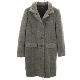 古着 JOSEPH ジョセフ ウール コート 38 ブラック レディース 【中古】