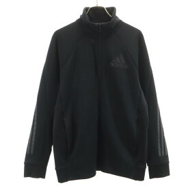 古着 adidas アディダス ジャージジャケット ブラック メンズ 【中古】