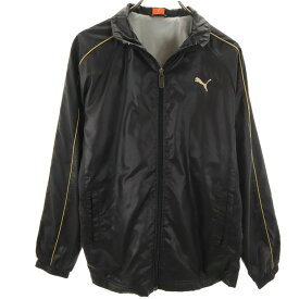 古着 PUMA プーマ ウインドブレーカー M ブラック系 ジャケット 裏トリコット メンズ 【中古】