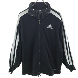 古着 adidas アディダス トラックジャケット M ブラック ジャージ メンズ 【中古】