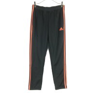 古着 adidas アディダス ワンポイントロゴ バイカラー ロングジャージパンツ S ブラック メンズ 【中古】