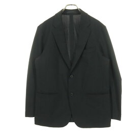 古着 美品 UNIQLO ユニクロ 裏地無 テーラードジャケット M ブラック メンズ 【中古】