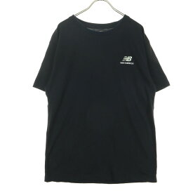 古着 美品 NEW BALANCE ニューバランス ワンポイントロゴ 半袖 Tシャツ 1 ブラック メンズ 【中古】
