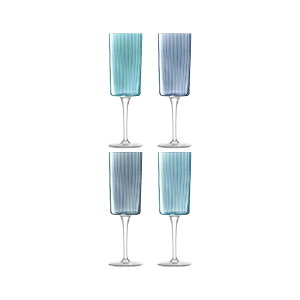 LSA International GEMS �W�F���Y Champagne Flute 210ml ×4�i�A�\�[�g �T�t�@�C�A�j LGM20