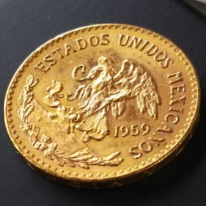 【楽天市場】金コイン メキシコ20ペソ金貨 1959年刻印 メキシコ合衆国発行：金貨と銀貨＆純金アクセの-SPACE-