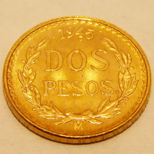 楽天市場】【金コイン】メキシコ2ペソ金貨 1945年刻印 メキシコ合衆国 