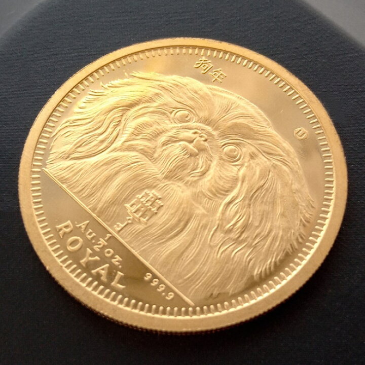 楽天市場】24金 ロイヤルドッグ金貨 1/2オンス 1994年製 英領 