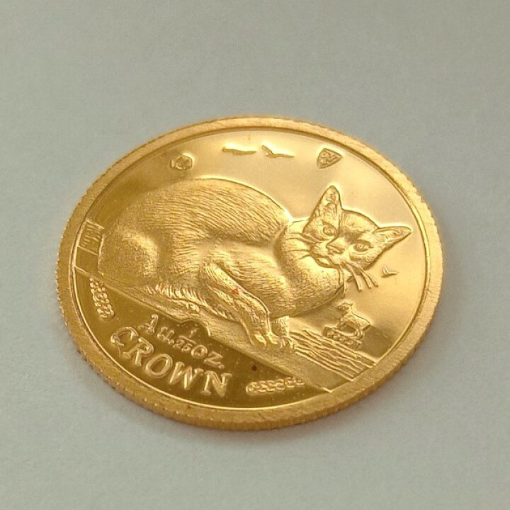楽天市場】キャット金貨 1/25オンス 1996年製 マン島政府発行純金 金 