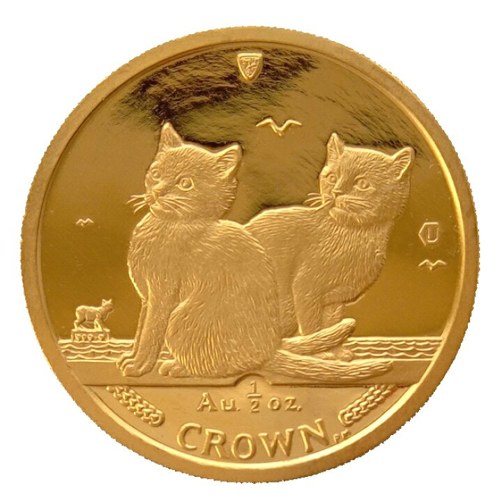 楽天市場】24金 キャット 金貨 1/2オンス 2003年製 マン島政府発行 