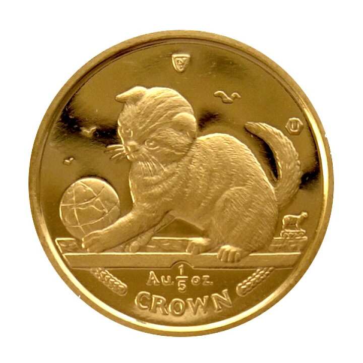 楽天市場】純金コイン キャット金貨 1/5オンス 2000年製 マン島政府 