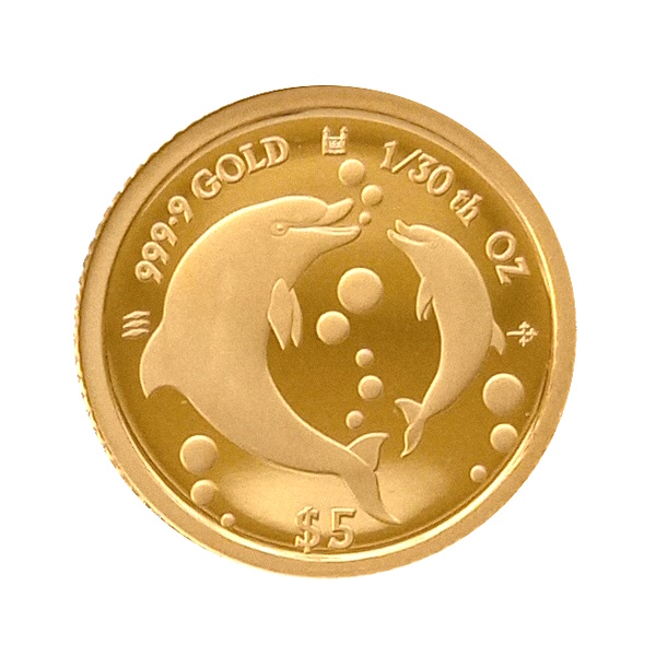 【楽天市場】【純金コイン】24金 イルカ金貨 1/30オンス ゴールド