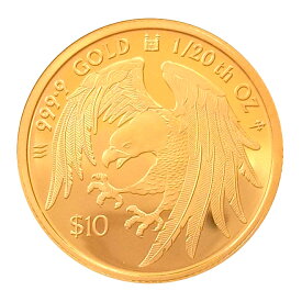24金 イーグルコイン 1/20オンス 2023年製 クック諸島クイーンエリザベス 羽ばたくイーグル 鷲 保証書 専用ボックス付き(K24/99.99%）
