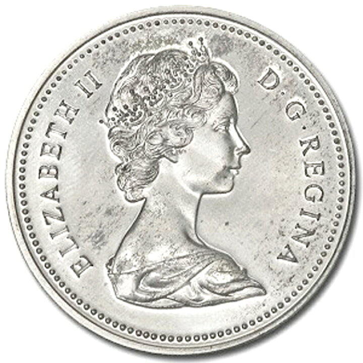 楽天市場】アンティーク コイン『カナダ 1ドル銀貨 ボイジャー 1972年 