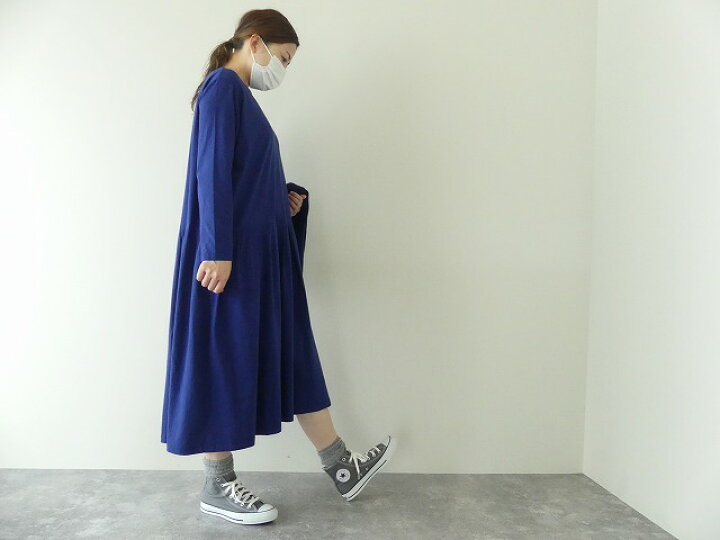 楽天市場 Homspun ホームスパン 天竺長袖タックスカートワンピース 212 6395 ｓｐａｃｅ ｍｏｏ Web
