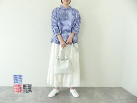 快晴堂(かいせいどう) Girl`s リネンギンガム 丸衿7分袖羽織シャツ(41S-40)
