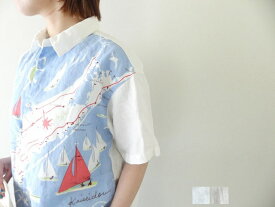 快晴堂(かいせいどう) HAYATEカロハプリント セーリング柄Wideカロハシャツ(41S-31)