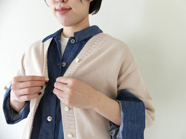 楽天市場】homspun(ホームスパン) スーピマコットン6分袖Vネック  