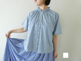 【SALE】【SALE】MidiUmi(ミディウミ) シャンブレーフリルシャツ(2-739766)