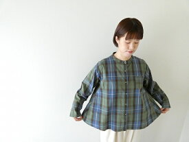 PK グリーンとブルーチェックの羽織りシャツ(PN2532012)