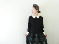 mao made(マオメイド) やわらかコットンちょこっと衿レディライクプルオーバー(641130)