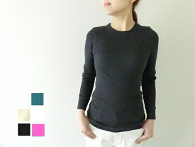 homspun(ホームスパン) 丸胴テレコクルーネックプルオーバー(6014)