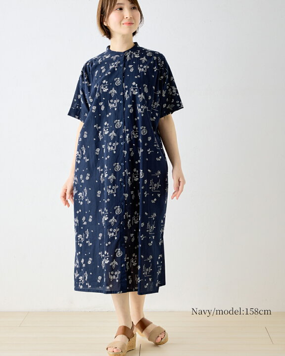 楽天市場】インド綿 シャツワンピース おしゃれ ロングシャツ 花柄 