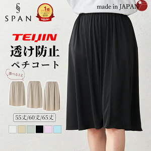 【テイジン TEIJIN】ペチコート ロング 日本製 静電気防止 ペチスカート M L LL 55丈 60丈 65丈 大