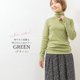 日本製 オーガニックコットン ハイネック レディース 綿100 タートルネック レディース カットソー 長袖 レディース トップス カットソー 大きいサイズ 無地 M L LL 3L 40代 50代 ハイネック 4190722
