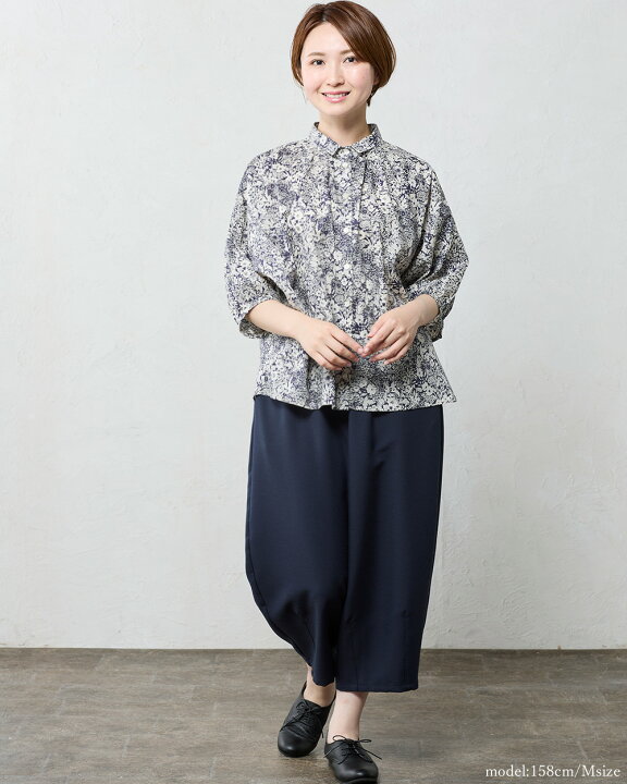 楽天市場】リバティ LIBERTY 7分袖 シャツ シャツカラー 日本製 花柄 