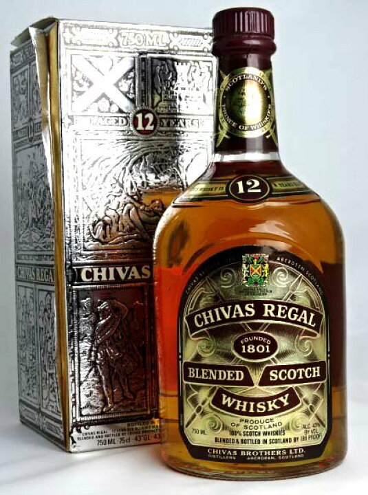シーバス リーガル 12年 750ml 43度 旧ラベルウイスキー FOUNDED 1801 CHIVAS REGAL A01235  VIOLET