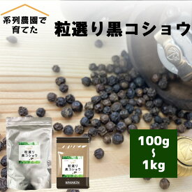 無農薬 栽培 レビューで燻製黒コショウ ブラックペッパー ホール 粒選り 黒コショウ ホール 100g / 1kg チャック袋入り 黒胡椒 胡椒 こしょう ペッパー スパイス 香辛料 送料無料