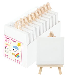HANSILK★新品入荷★キャンバス イーゼル付きキャンバスボード 5|10個セット 張りキャンバス イーゼル付き 絵画ボード ボールドキャンバス イーゼル アクリル絵の具 中目 油絵・アクリル・