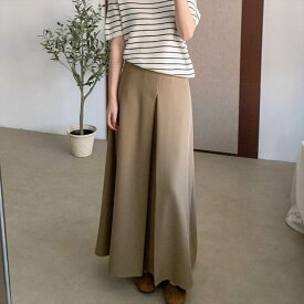 レディース パンツ ボトムス デート ワイドパンツ ガウチョパンツ ロング ロング丈 ワイド ガウチョ Aライン 切り替えデザイン ポケット かわいい 大人可愛い きれいめ シンプル カジュアル 上品 おしゃれ お洒落 レトロ 大人女子 こなれ感 ラフ ラブリー キュート