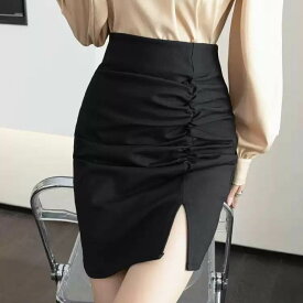 スリットスカート タイトスカート ハイウエスト ミニ セクシー レディース スカート 大人可愛い きれいめ シンプル おしゃれ かっこいい こなれ感 個性的 クール モード系 エレガント モダン 主役級 存在感 抜け感 キュート 都会的 ラグジュアリー キャバクラ ホステス