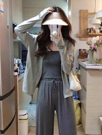 レディース トップス ジャケット カーディガン アウター 羽織 前開き ミモレ 長袖 萌袖 Vネック 襟なし フード ストレート Iライン ファスナー ポケット 前開き 伸縮性 薄手 ストレッチ 伸縮性 シンプル カジュアル ラフ スポーティー ベーシック アクティブ ナチュラル