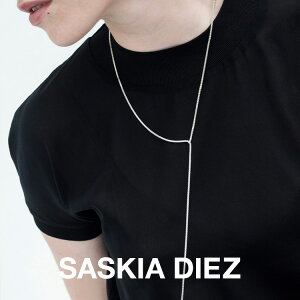 【再入荷】SASKIA DIEZ サスキアディツ SILVER FRINGE NECKLACE NO1 シルバー フリンジ ネックレス 750mm×1.5mm 925 Sterling Silver レディース メンズ ラリエット ロング 金属アレルギー Y字