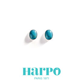 HARPO アルポ【E331】TURQUOISE CABOCHON EARRINGS ターコイズ カボション ピアス イヤリング シルバー ターコイズ ハルポ カジュアル レディース 両耳用 金属アレルギー