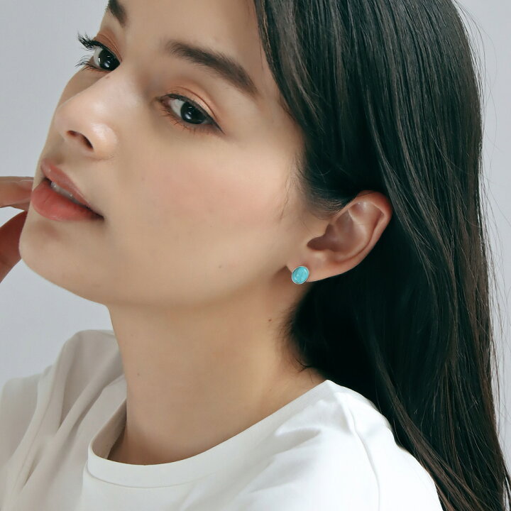 楽天市場】HARPO アルポ【E331】TURQUOISE CABOCHON EARRINGS  