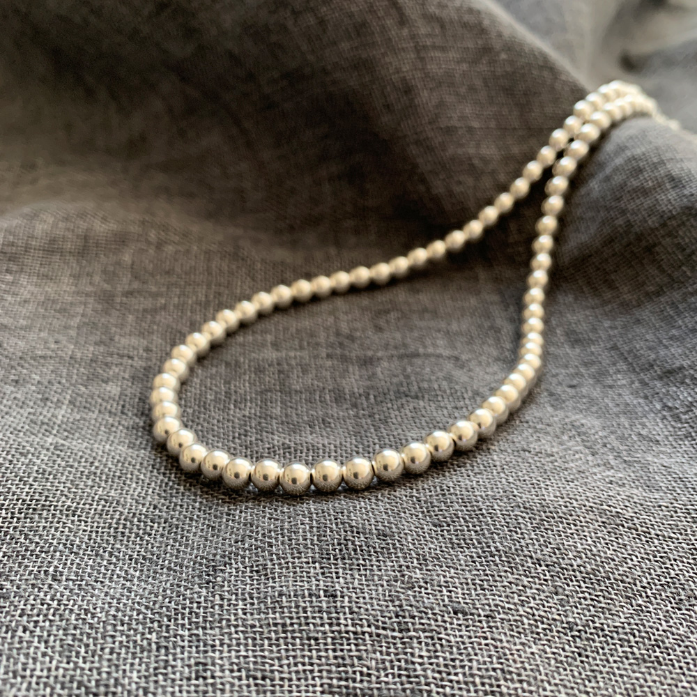 【再入荷】HARPO アルポ Navajo round silver beads necklace 18インチ 45cm/5mm  ナバホラウンドシルバービーズネックレス ナバホパール インディアンジュエリー フランス パリ レディース ハルポ | Sparkle 楽天市場店