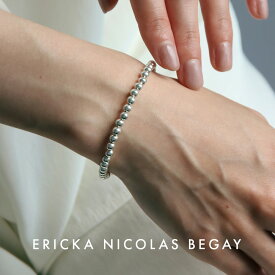 ERICKA NICOLAS BEGAY エリッカ ニコラス ビゲイ【4mm/18cm】Shiny navajo pearl bracelet シャイニー ナバホパール ブレスレット シルバー ナバホ族 インディアンジュエリー レディース 金属アレルギー フレッドハーヴィースタイル だけ